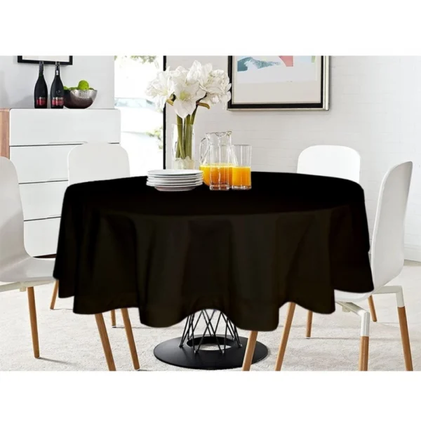 Generic Solid Cotton Plain Table Cloth (Black)
