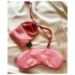 Pink Silk Eye Mask - Angle 3