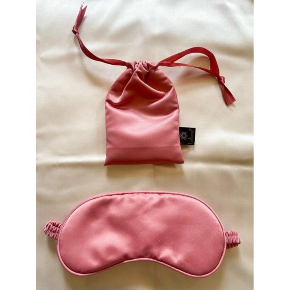 Pink Silk Eye Mask