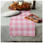 Generic Checked Cotton Table Runners (Baby Pink) - Image 4