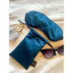 Generic Solid Satin Silk Eyemasks (Navy Blue) - Image 3