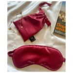 Generic Solid Satin Silk Eyemasks (Maroon) - Image 3