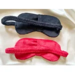 Generic Solid Velvet Eyemasks (Black & Red)