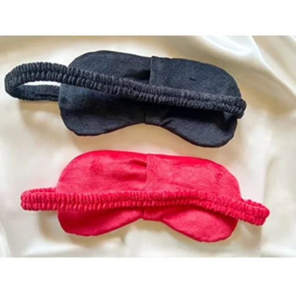 Generic Solid Velvet Eyemasks (Black & Red)