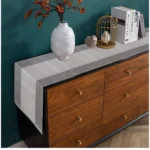 Generic Striped Cotton Table Runners (Grey) - Image 2