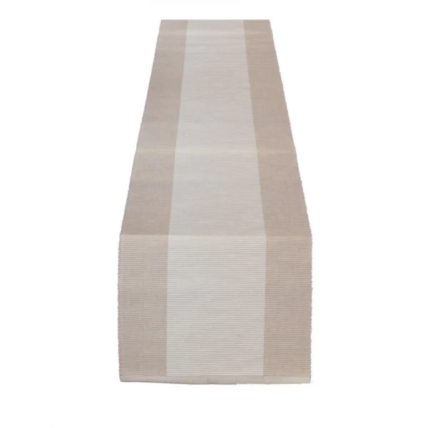 Generic Striped Cotton Table Runners (Cream)