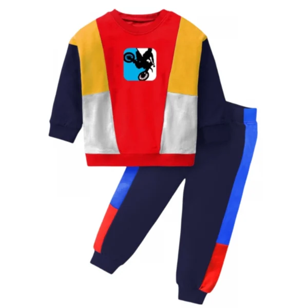 Red Cotton Boys T-Shirt Pant Set