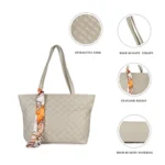 Generic Women's Polyurethane Textured  Shoulder Bag (Grey) - Image 2