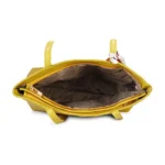 Generic Women's Polyurethane Textured  Shoulder Bag (Yellow) - Image 4