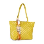 Generic Women's Polyurethane Textured  Shoulder Bag (Yellow) - Image 5