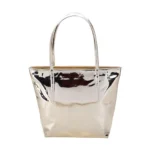 Generic Women's Synthetic Solid Shoulder Bag (Gold)