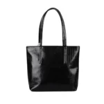 Generic Women's Polyurethane Textured, Croc Shoulder Bag (Black) - Image 3