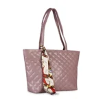 Generic Women's Polyurethane Textured  Shoulder Bag (Blush Pink) - Image 5