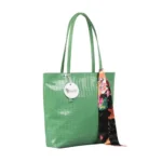 Generic Women's Polyurethane Textured, Croc Shoulder Bag (Green) - Image 4