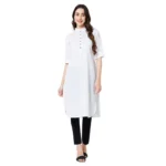 Buy White Cotton Kurti Online