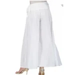 Generic Women's Casual Cotton Solid Palazzo (White) - Image 3