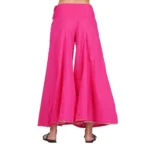 Generic Women's Casual Cotton Solid Palazzo (Pink) - Image 3