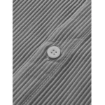 Generic Men's Casual Short Sleeve Striped Cotton Blended Shirt (Grey) - Image 2