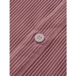 Generic Men's Casual Short Sleeve Striped Cotton Blended Shirt (Pink) - Image 2