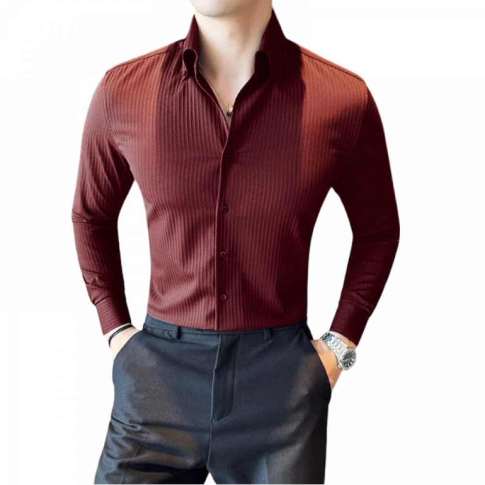 53677642933_6fc6bb11c2_o_d-1000x1000-1.webp Generic Men's Casual Full Sleeve Striped Cotton Blended Shirt (Maroon) - Image 1