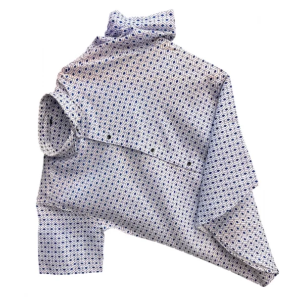 Generic Men's Casual Short Sleeve Printed Cotton Blended Shirt (White)