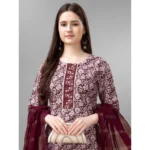 Embroidered Rayon Kurti Set - Angle 5