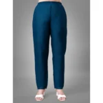 Generic Women's Casual 3-4 th Sleeve Embroidery Cotton Kurti Pant Dupatta Set (Blue ) - Image 2