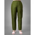 Generic Women's Casual 3-4 th Sleeve Embroidery Cotton Kurti Pant Dupatta Set (Green) - Image 2