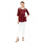 Women's Embroidered Silk Tunic