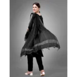 Womens Black Kurti Set - Angle 6