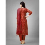 Maroon Kurti Set for Women - Angle 8