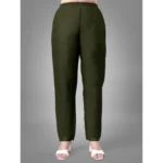 Generic Women's Casual 3-4 th Sleeve Embroidery Cotton Kurti Pant Dupatta Set (Dark Green) - Image 2