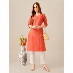 Women's Embroidered Kurti Set - Angle 2