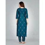 Dark Blue Kurti Pant Set - Angle 7