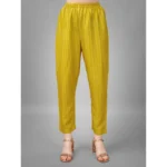 Yellow Rayon Kurti Set - Angle 3