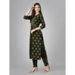 Embroidered Rayon Kurti Set - Angle 5