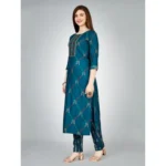 Dark Blue Kurti Pant Set - Angle 5