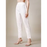 Generic Women's Casual 3-4 th Sleeve Embroidery Cotton Kurti Pant Set (Green) - Image 2