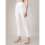 Generic Women's Casual 3-4 th Sleeve Embroidery Cotton Kurti Pant Set (Red) - Image 2