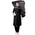 Womens Black Kurti Set