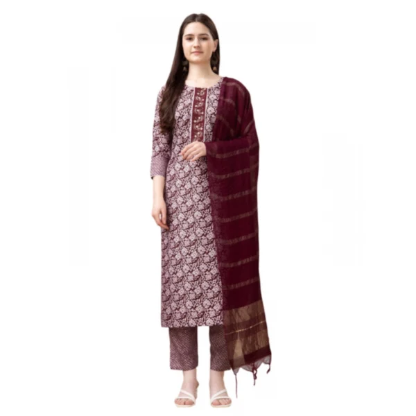 Embroidered Rayon Kurti Set