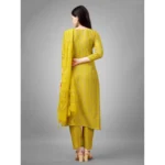 Yellow Rayon Kurti Set - Angle 8