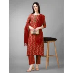 Maroon Kurti Set for Women - Angle 4