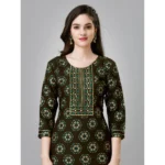Embroidered Rayon Kurti Set - Angle 4