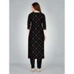 Black Rayon Kurti Set - Angle 7