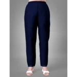 Generic Women's Casual 3-4 th Sleeve Embroidery Cotton Kurti Pant Dupatta Set (Dark Blue) - Image 2