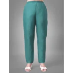 Generic Women's Casual 3-4 th Sleeve Embroidery Cotton Kurti Pant Dupatta Set (Teal) - Image 2