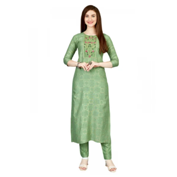 rayon kurti pant set