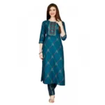 Dark Blue Kurti Pant Set
