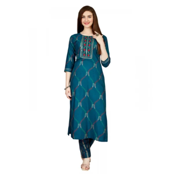 Dark Blue Kurti Pant Set